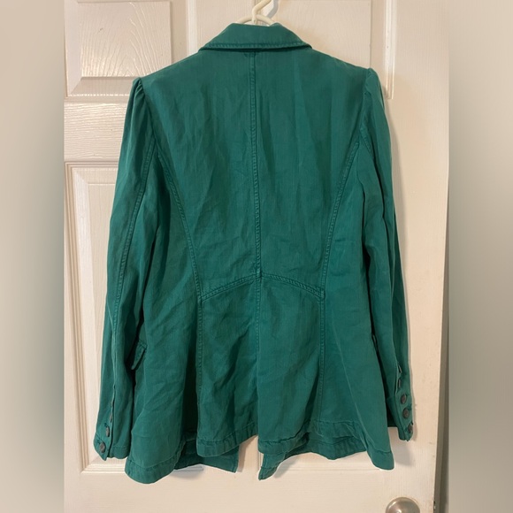Free People Green Blazer Jacket - Picture 6 of 9